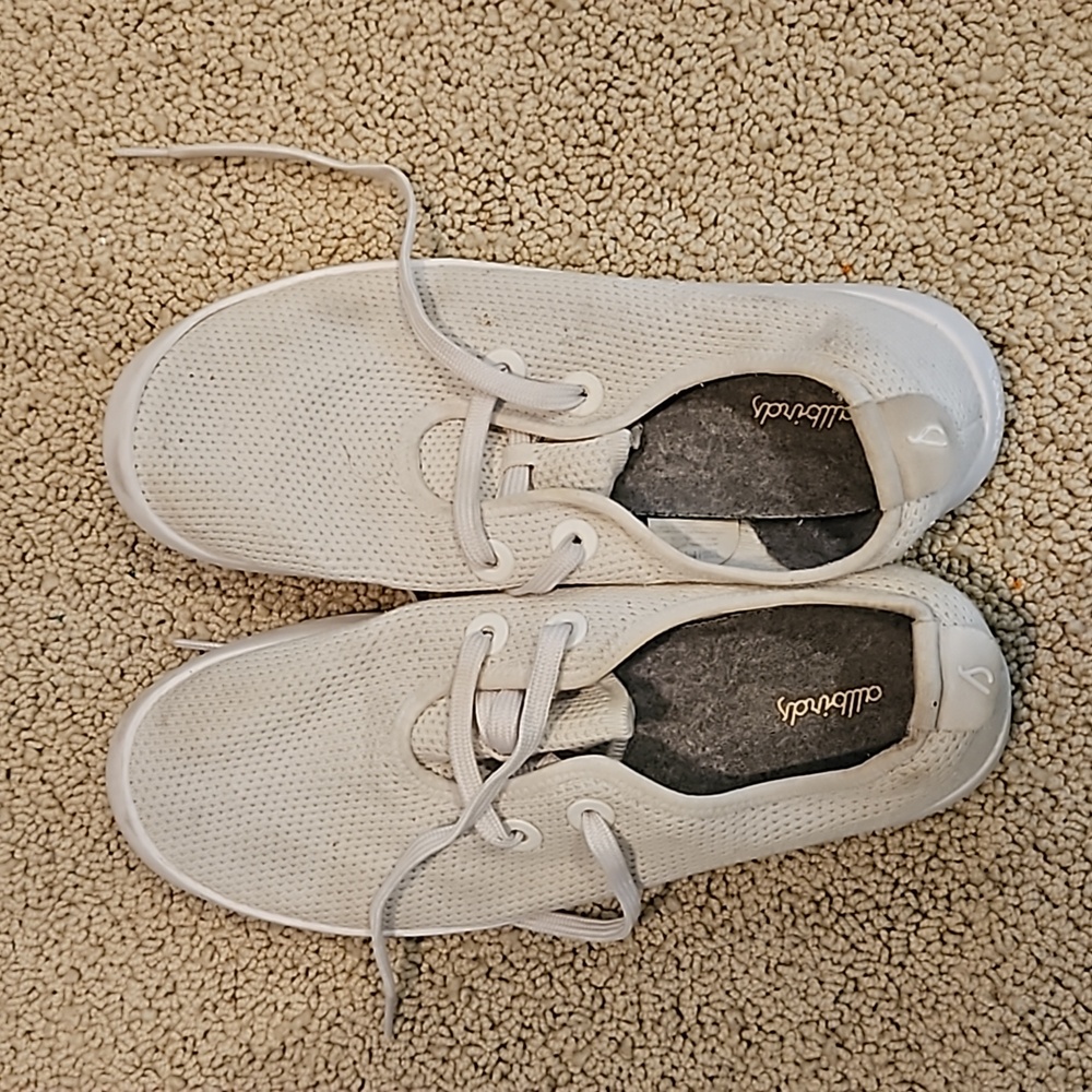 White Allbirds sneakers